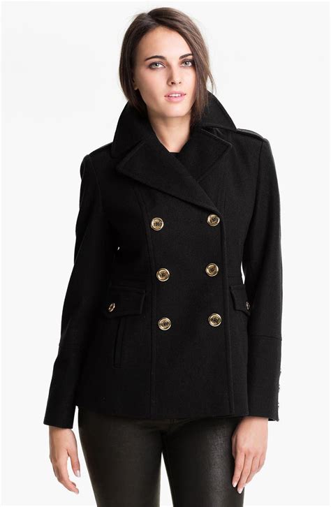 michael kors wool blend double breasted peacoat review|Wool Blend Peacoat .